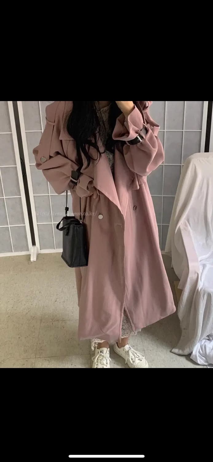 크림치즈마켓 트렌치코트 연핑크 상품이미지6