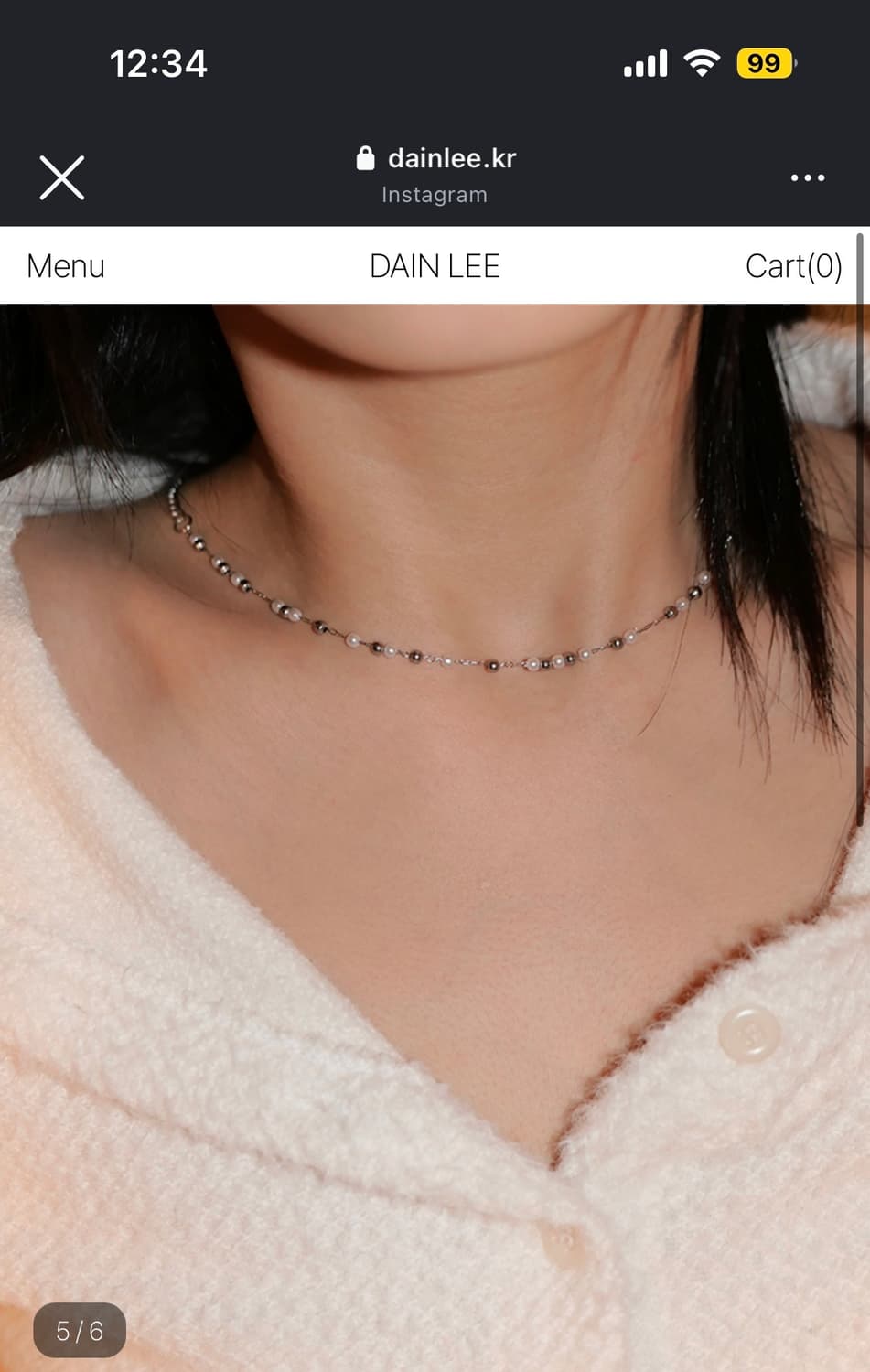 dain lee MIXED PEARL NECKLACE 다인리 목걸이 상품이미지1