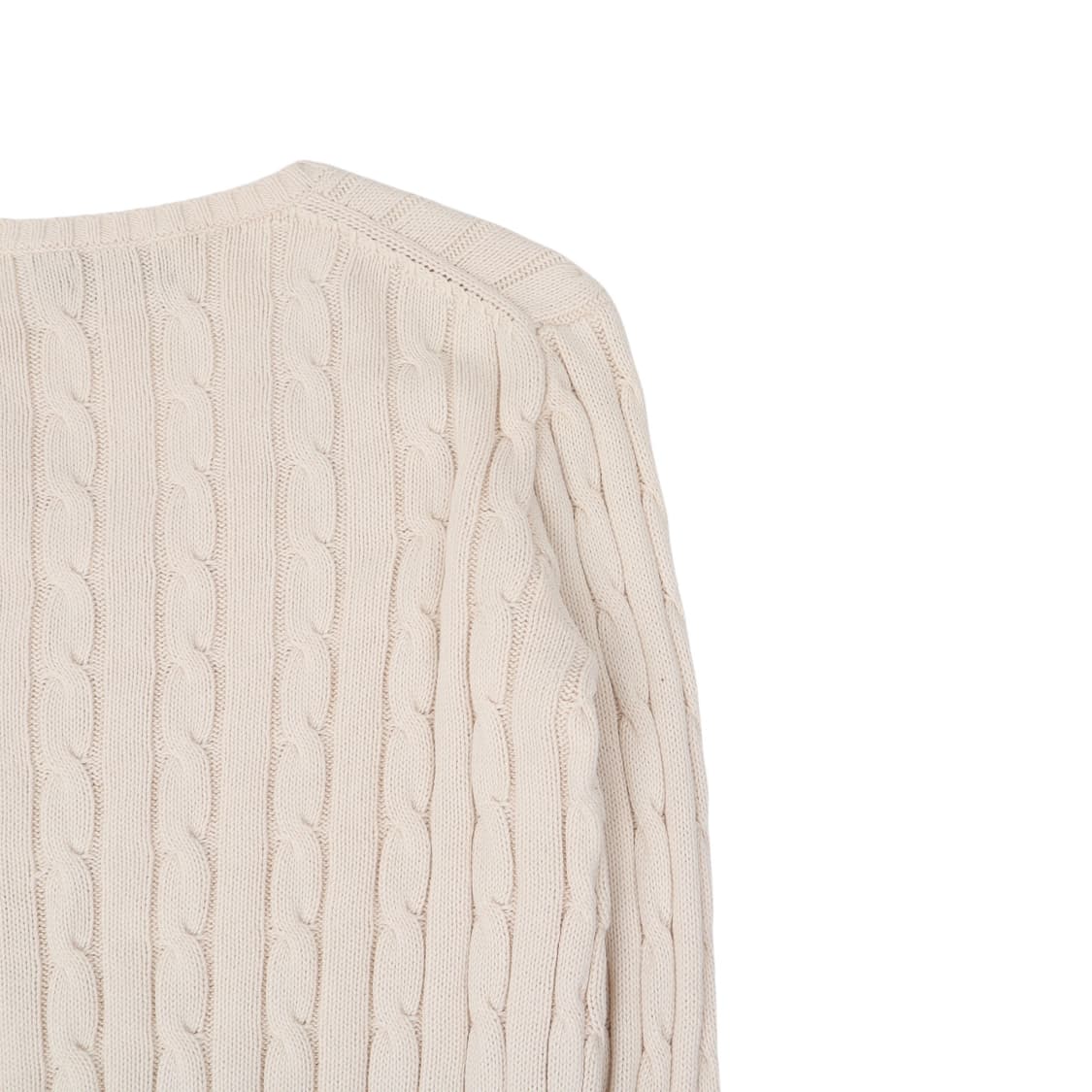 폴로 랄프로렌 아이보리 브이넥 케이블 니트 상품이미지6