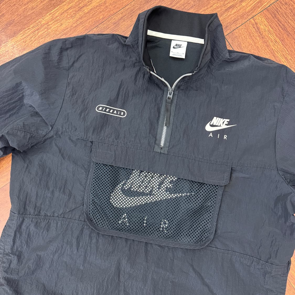 XL 나이키 에어 우븐 라인드 블랙 아노락 재킷 상품이미지4