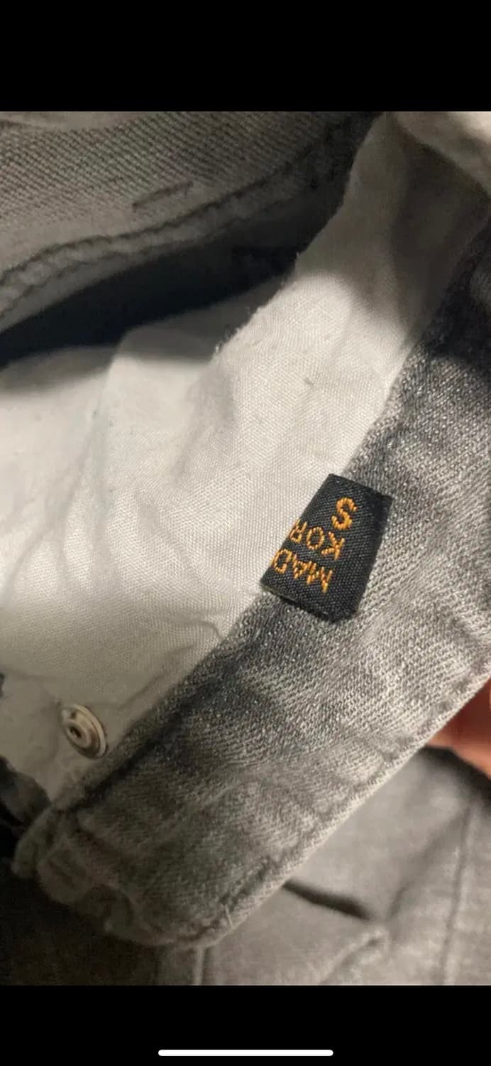 라인 워싱 데님 그레이 S 상품이미지7