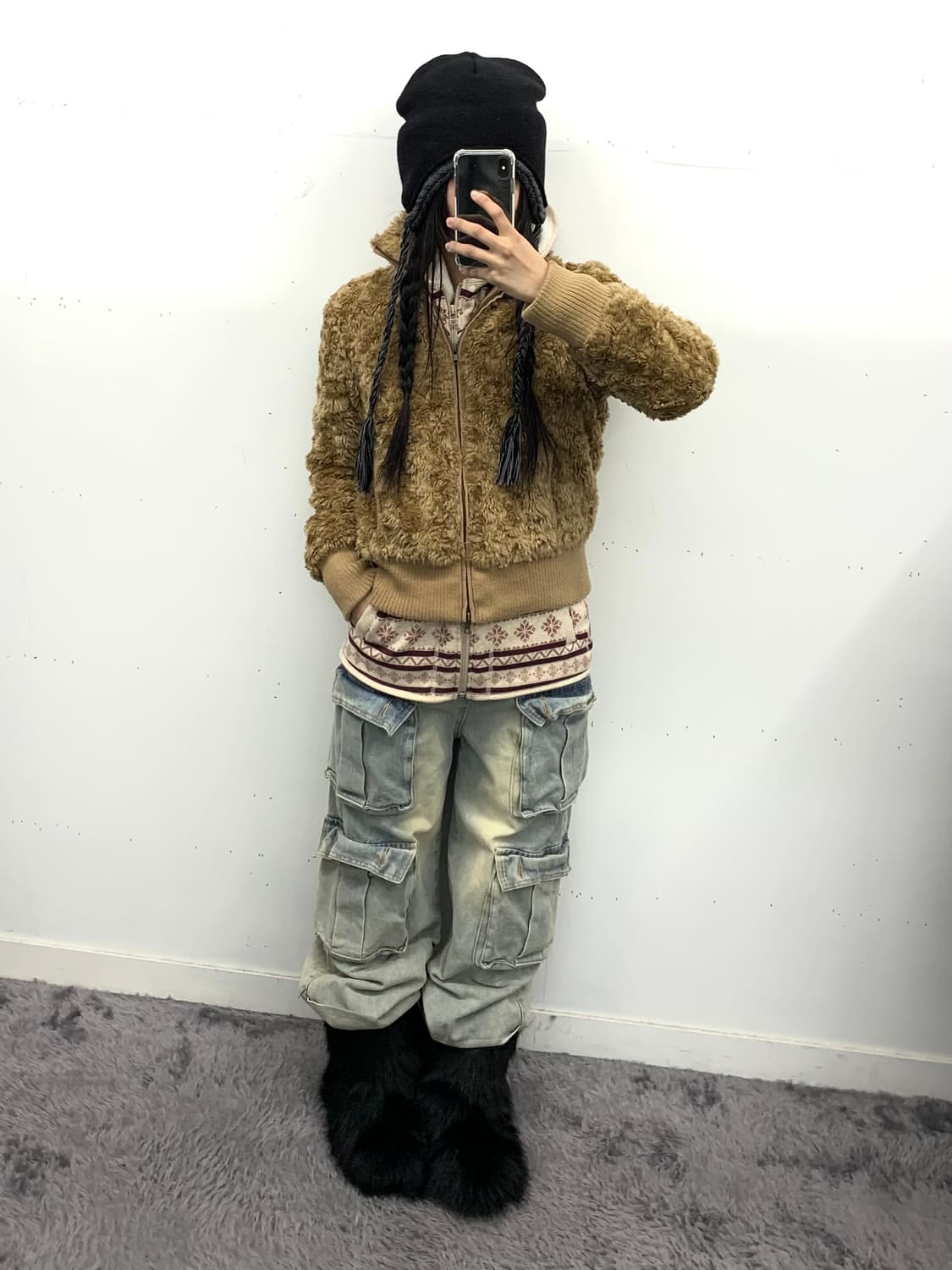 테디 퍼 크롭 자켓 상품이미지4