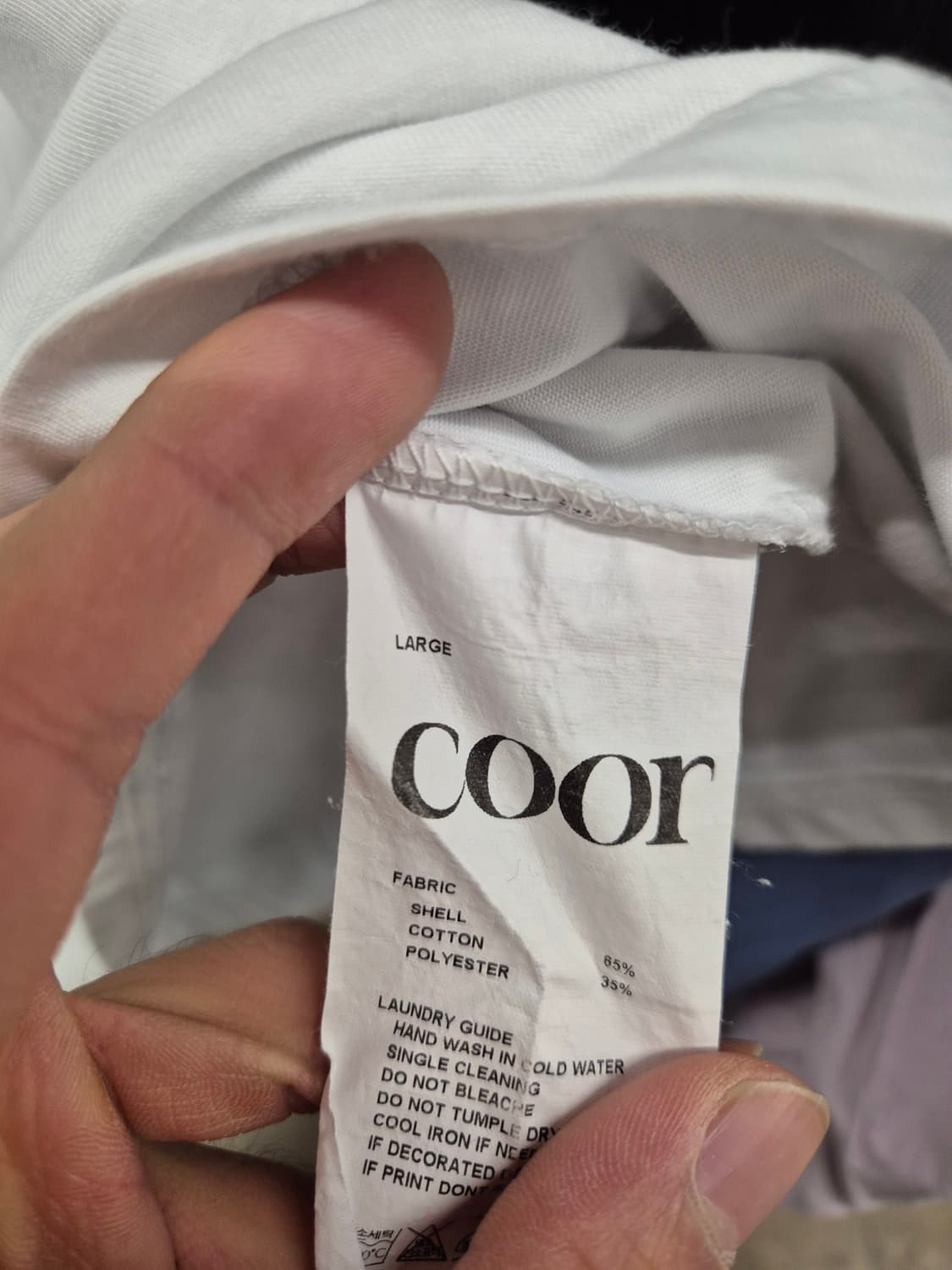 COOR 코튼 폴리에스터 라운드넥 티셔츠 L 상품이미지8