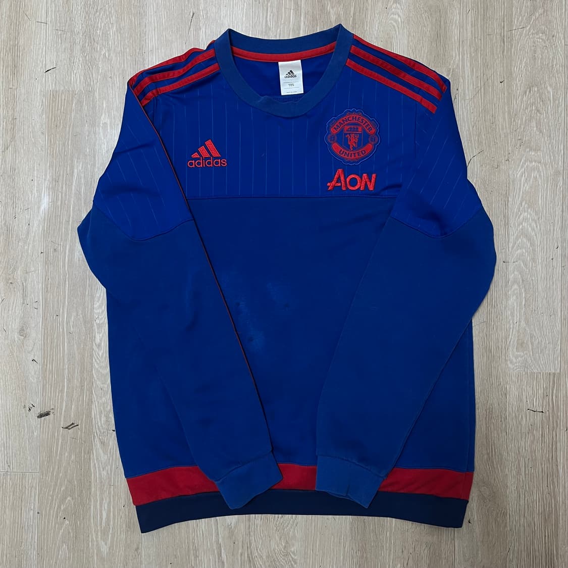 아디다스 맨유 15-16 로고 져지 스웨트 탑 XL(105) 상품이미지1