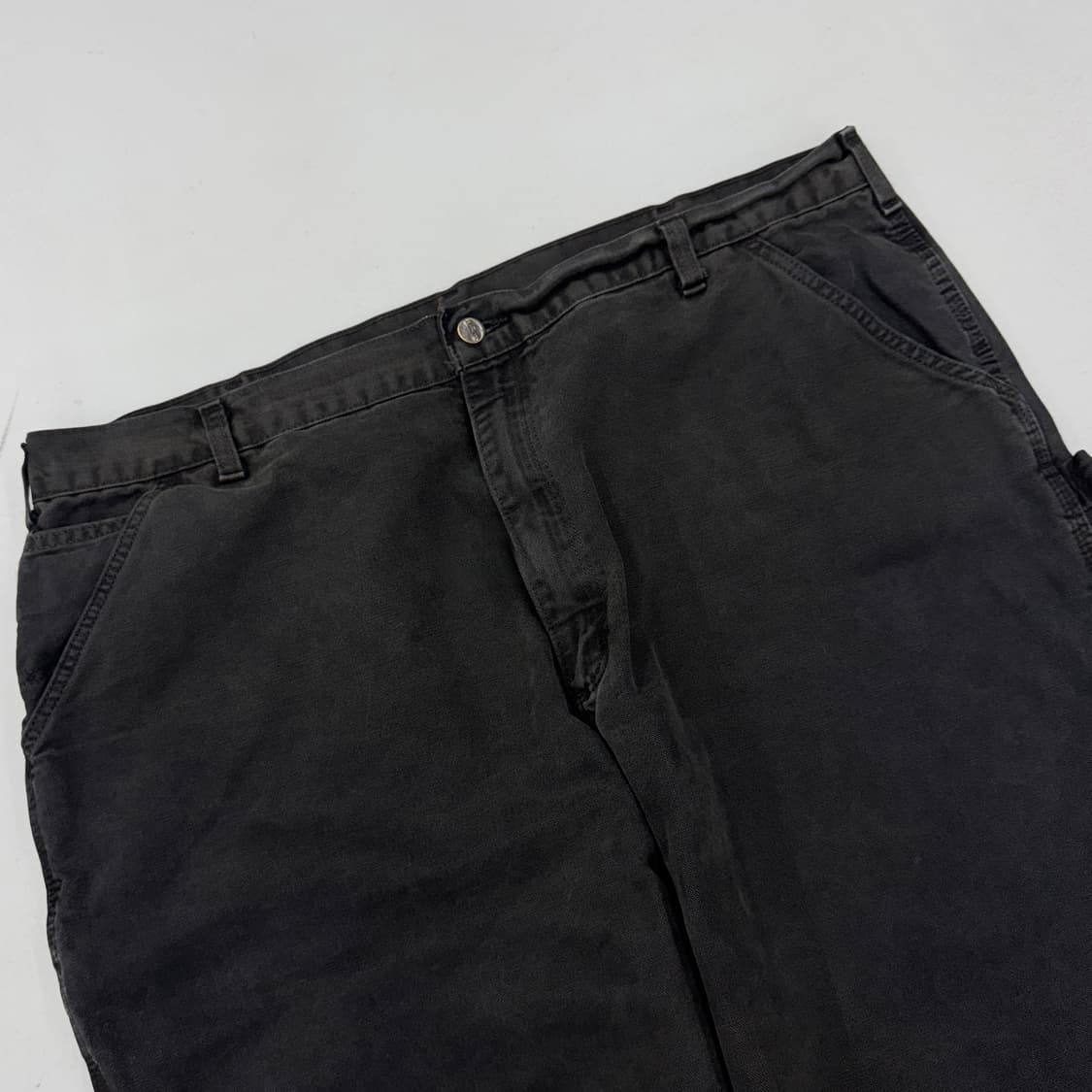 칼하트 OG 가죽패치 카펜터 덕캔버스 와이드 워크팬츠 상품이미지4