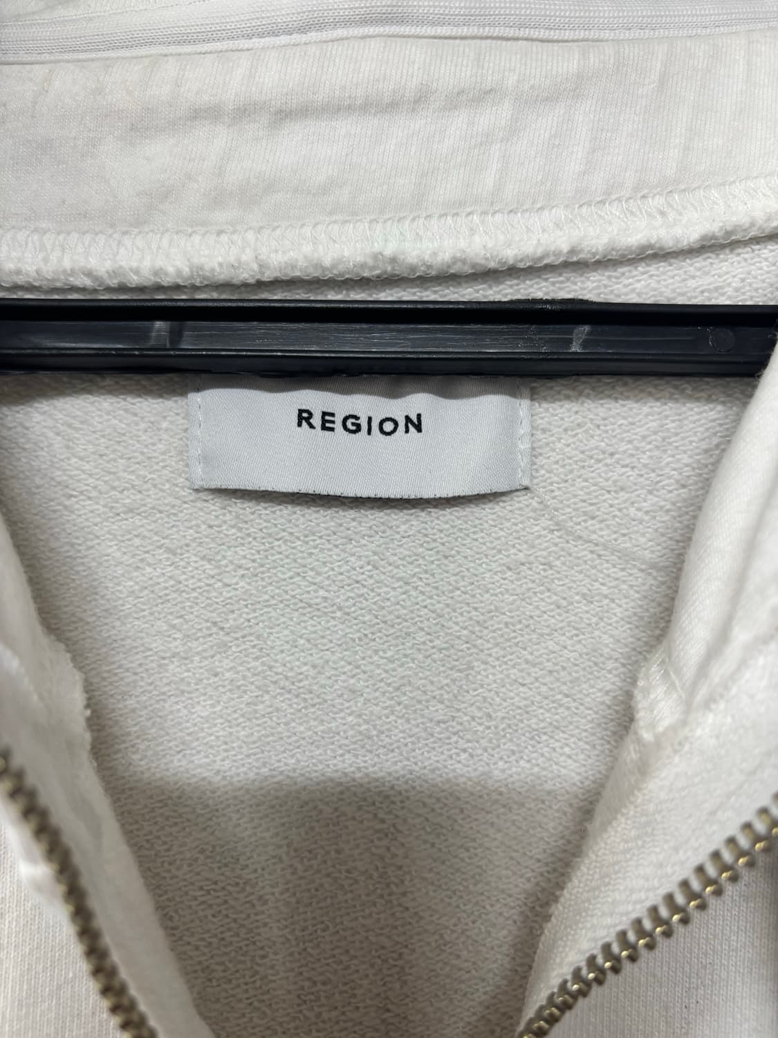 [REGION] 오버핏 더티 워싱 펑크 화이트 후드집업  상품이미지3