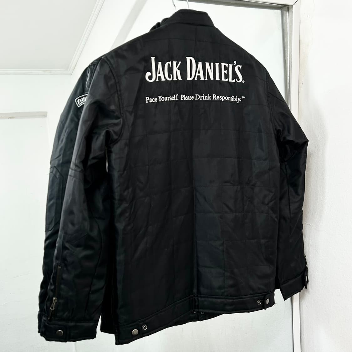 잭다니엘 퀼티드 레이싱 바이커 자켓 상품이미지6