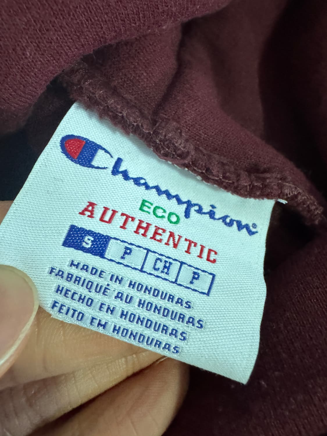 공용 챔피온 버건디 트레이닝 기모 후드티 S 상품이미지3