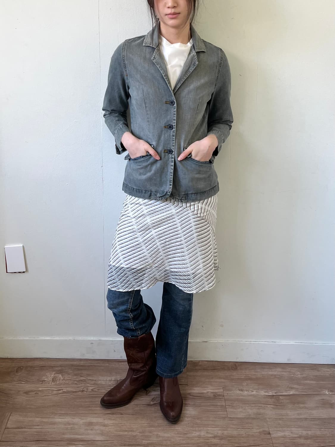 LOIS 에이징 데님 자켓 상품이미지5