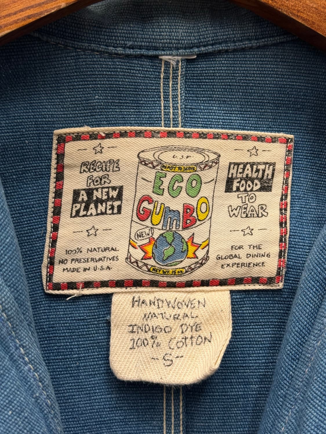 90s USA Indigo Cotton Chore Jacket 상품이미지7
