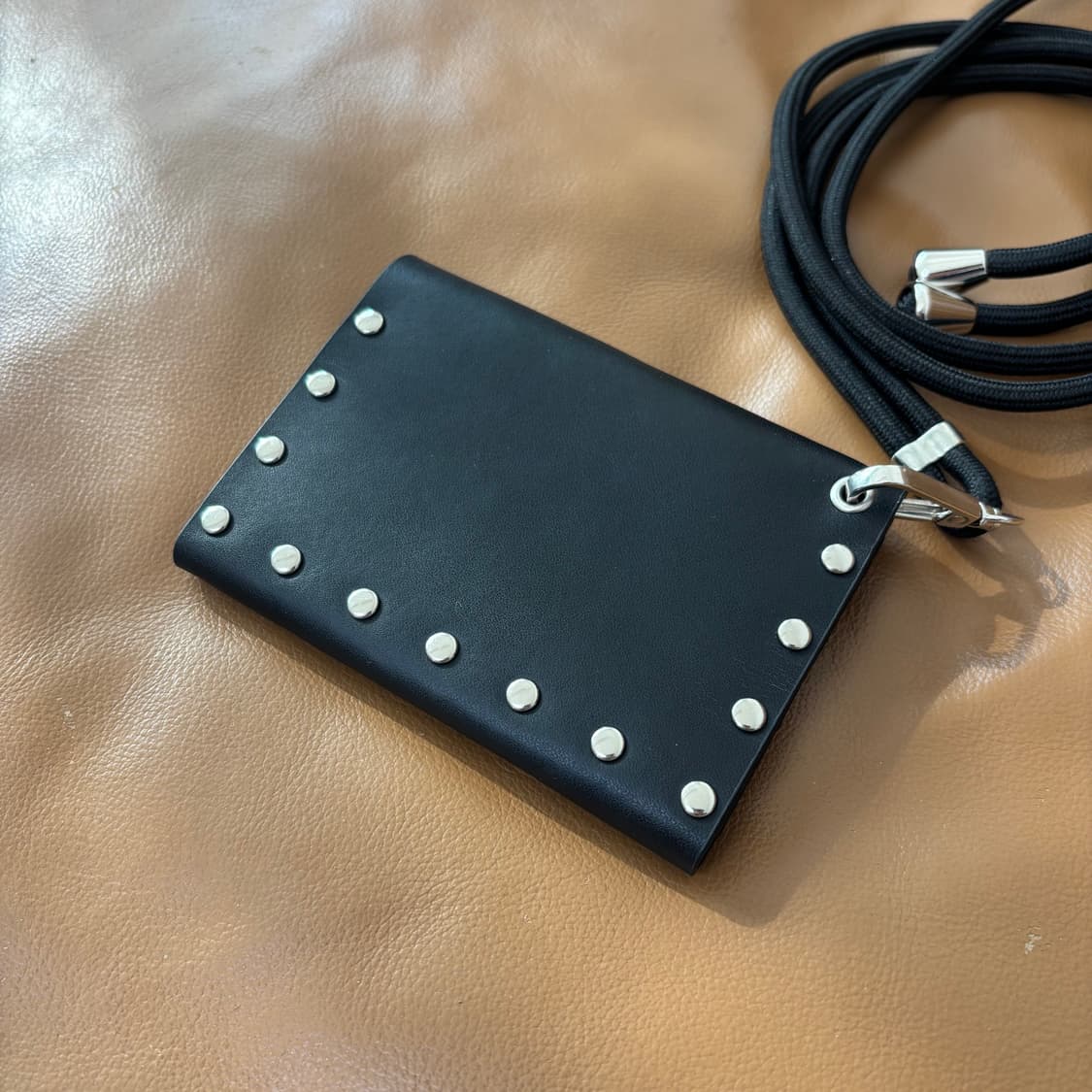 PORTER 포터 스터드 카드 케이스 지갑 블랙 (스트랩 포함) 상품이미지3