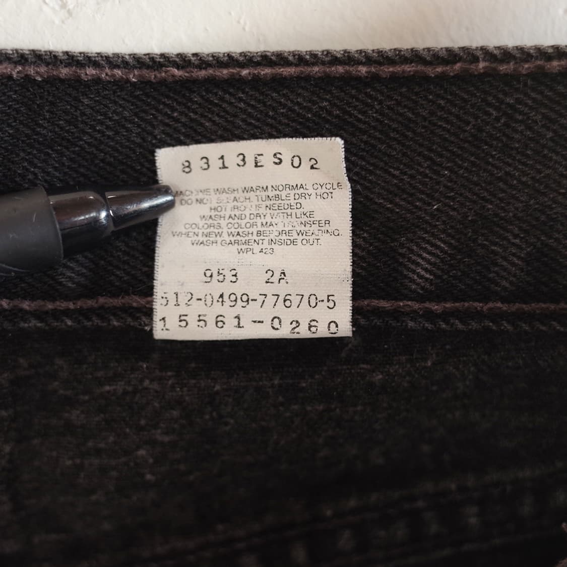 90's Levi's 560 Black Denim Pants 상품이미지10