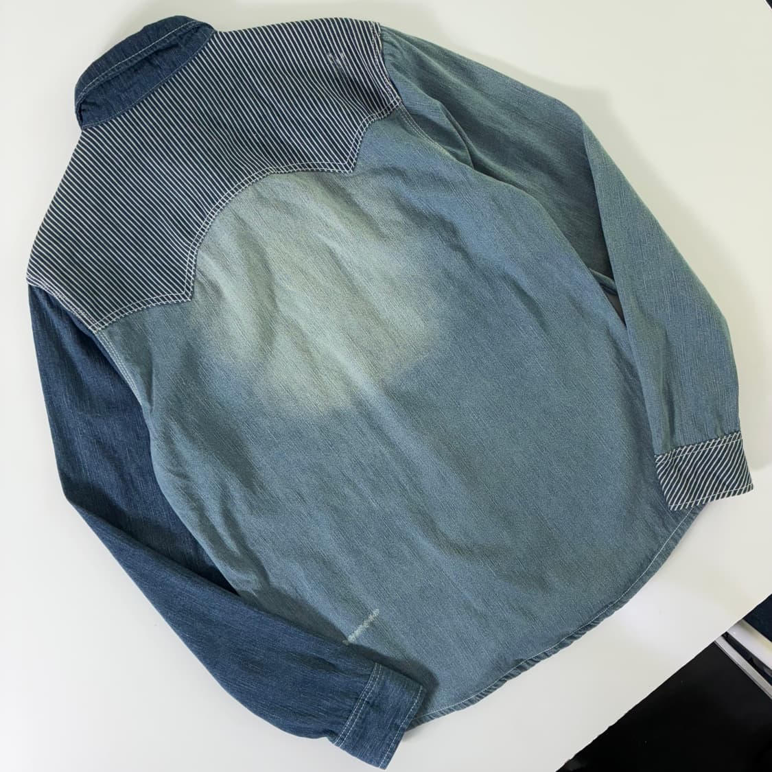 Corisco  코리스코 웨스턴 패치워크 데님 포켓셔츠 상품이미지4