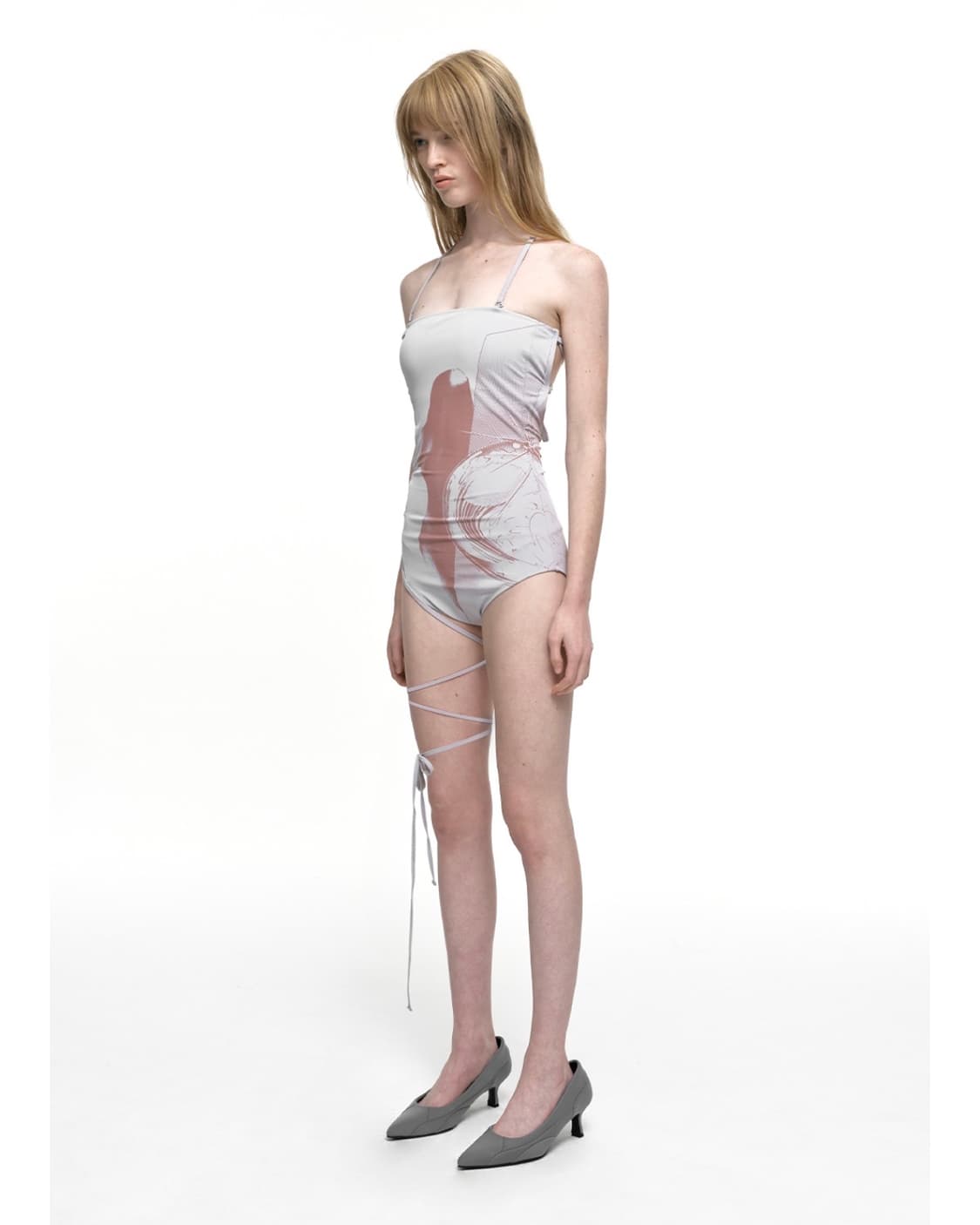 Nache COSMIC SWIM SUIT LIGHT GRAY 상품이미지2