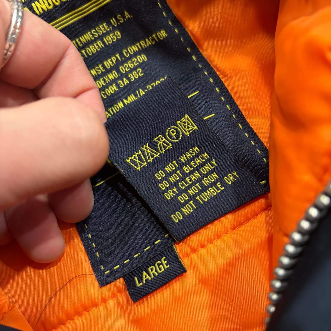 [L] 알파인더스트리 N3B 네이비 패딩 코트 B907 상품이미지6