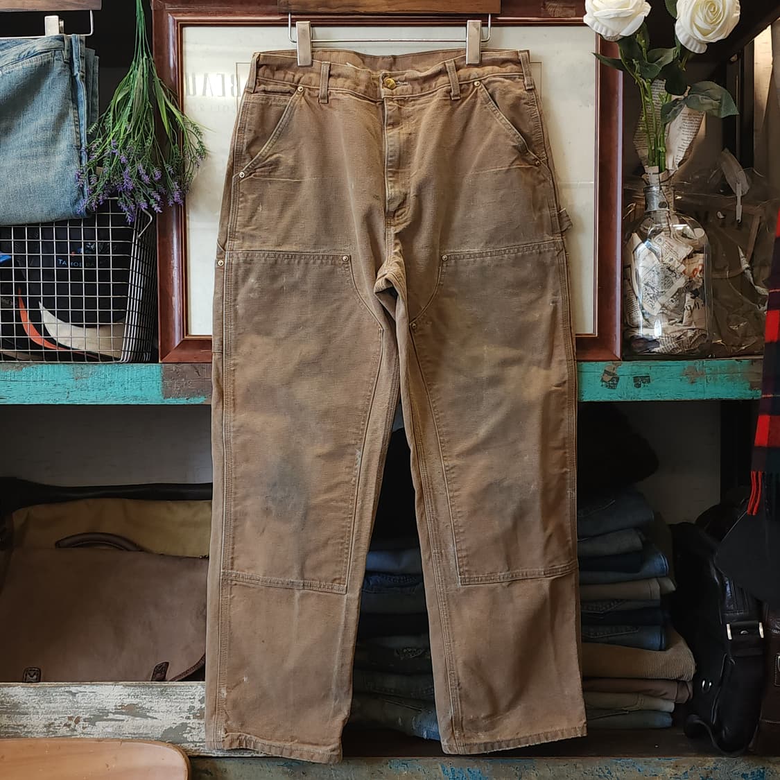 칼하트 워크팬츠 더블니 브라운 칼하트 usa 34x30 상품이미지1