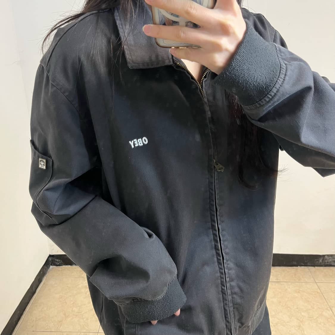Obey charcoal blouson jacket 상품이미지3