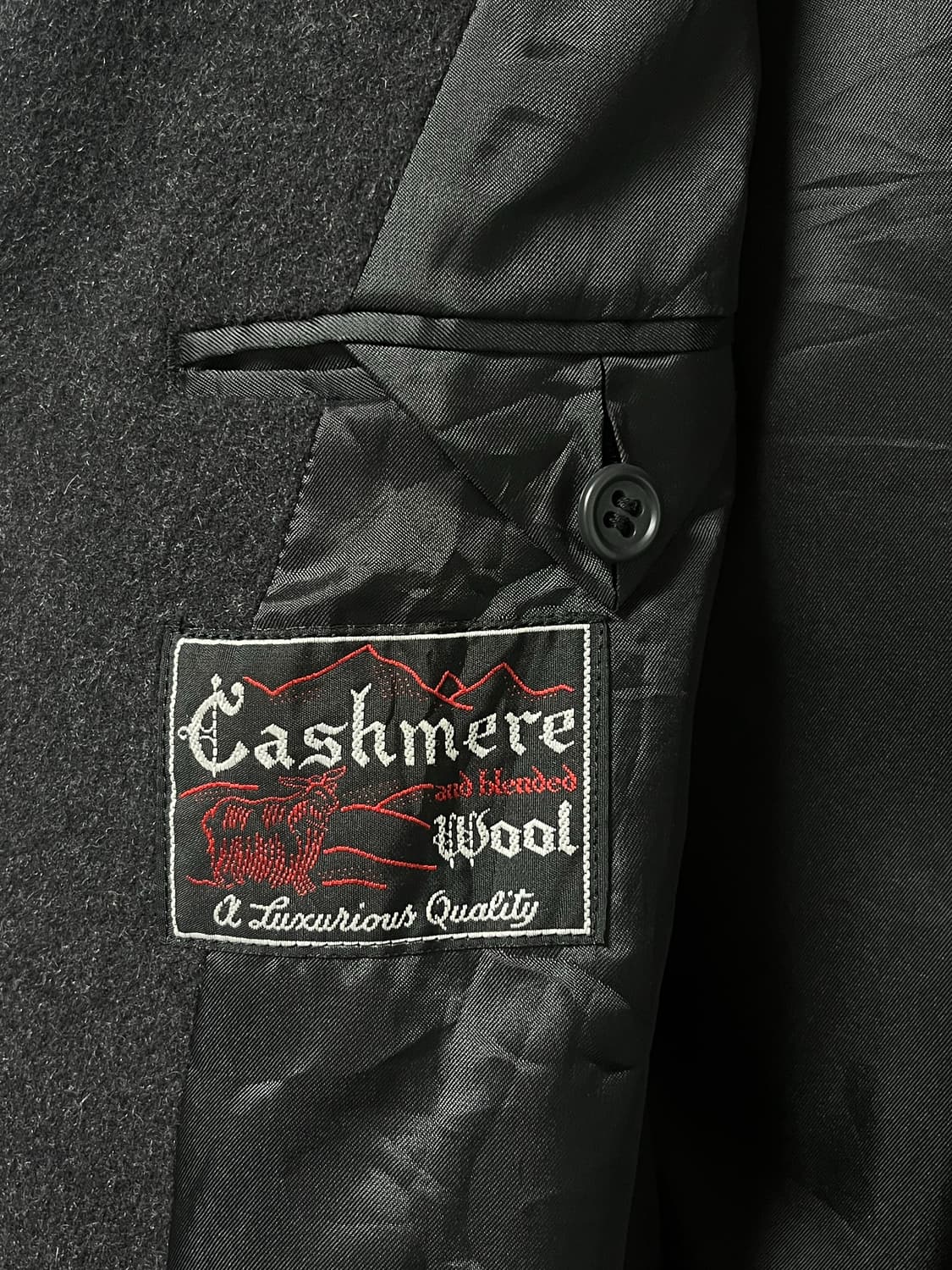 FARAGO 캐시미어 울 롱코트 차콜 상품이미지5