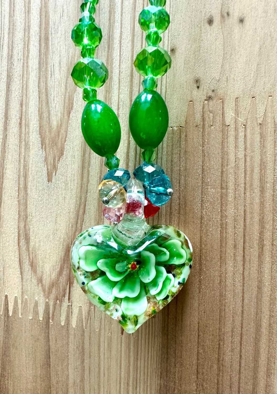 Art glass heart necklace 상품이미지1