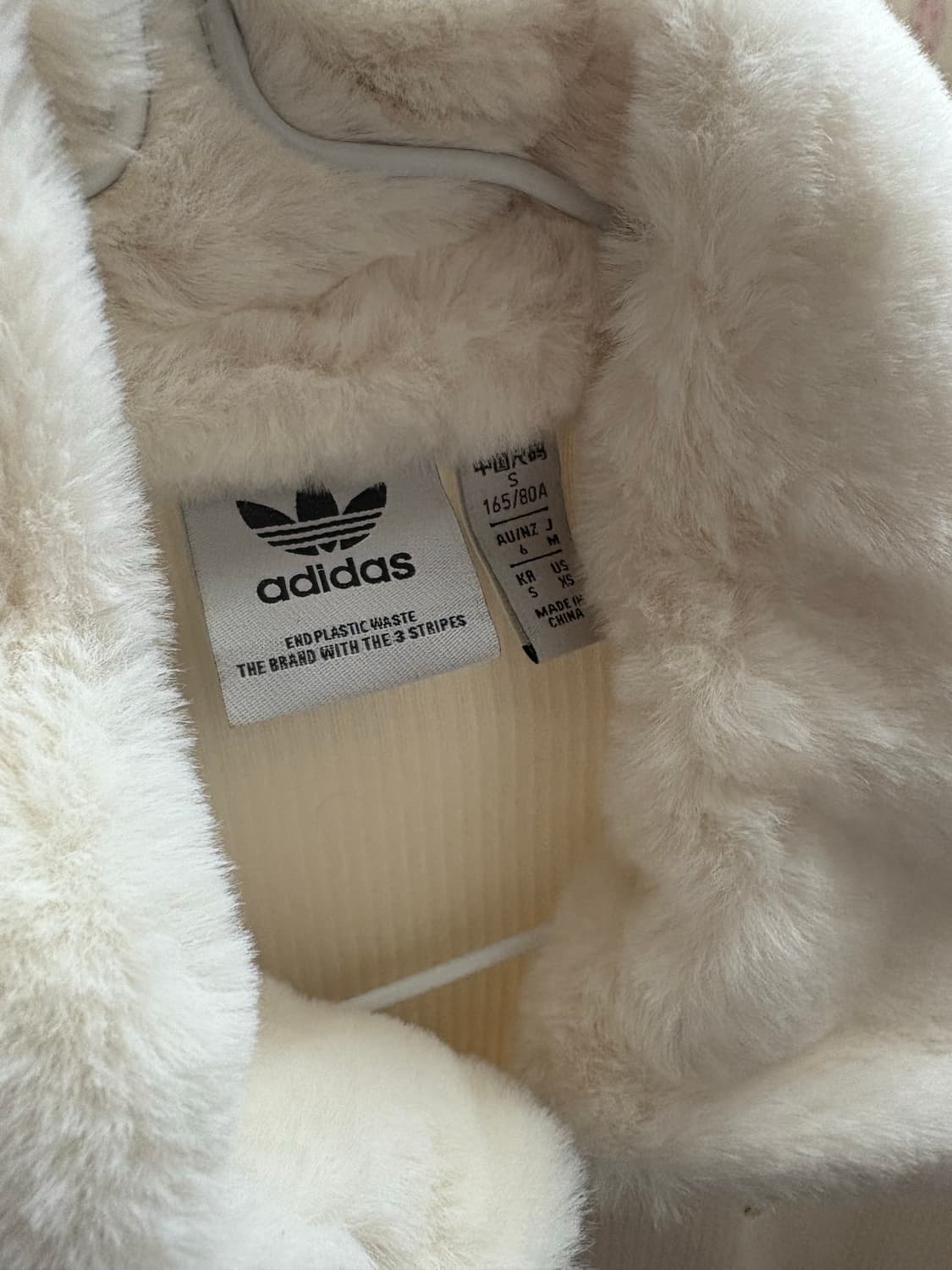 아디다스 시크 퍼자켓 s 아이보리 상품이미지3