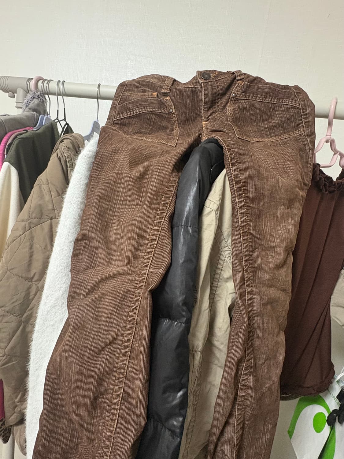 일본 빈티지 y2k 브라운 페어리 부츠컷 팬츠 상품이미지3