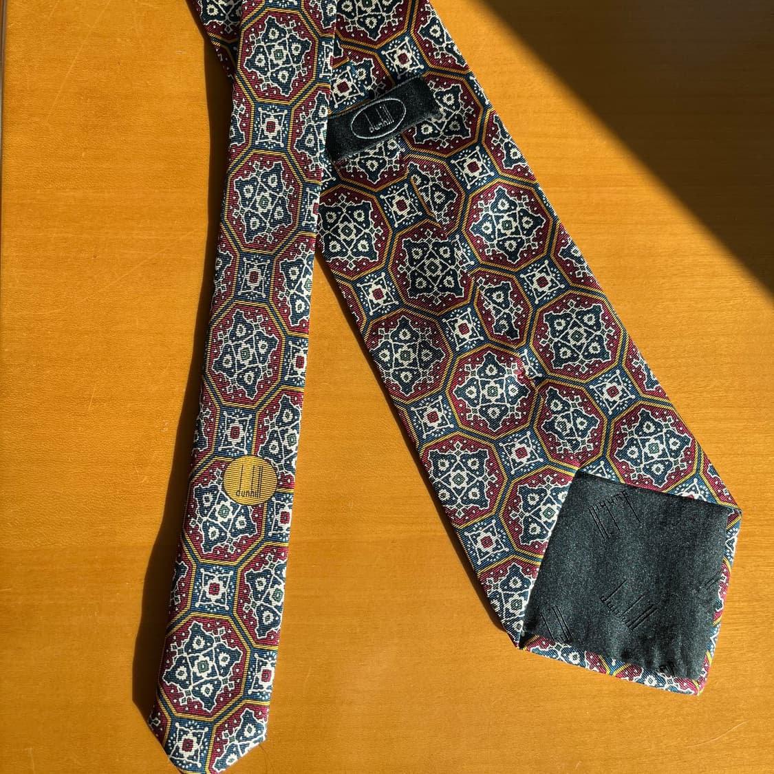 90s 던힐 이태리 메이드 메달리온 넥타이 영국 메이드 상품이미지3