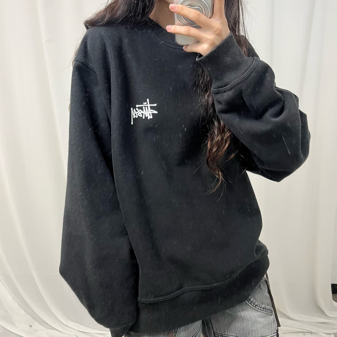 Stussy black sweatshirt 상품이미지3