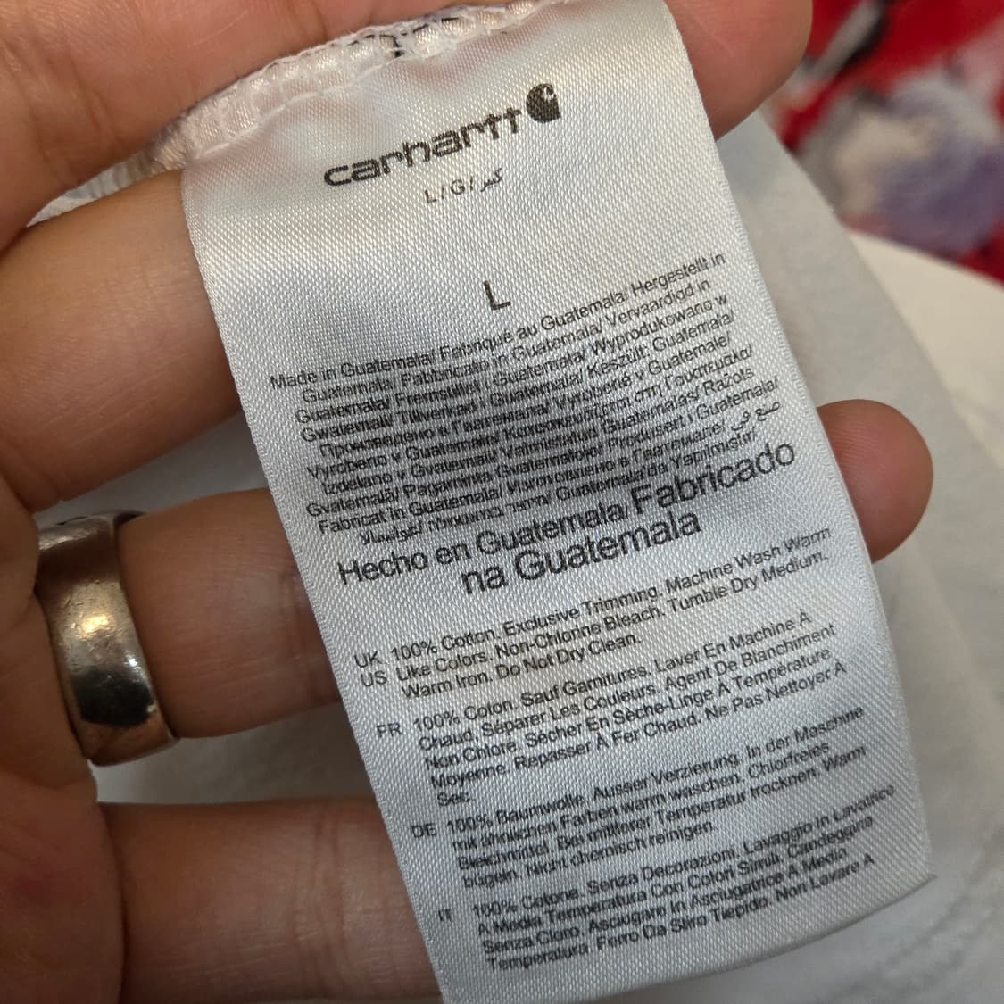 칼하트 화이트 포켓 오버핏 반팔 상품이미지7