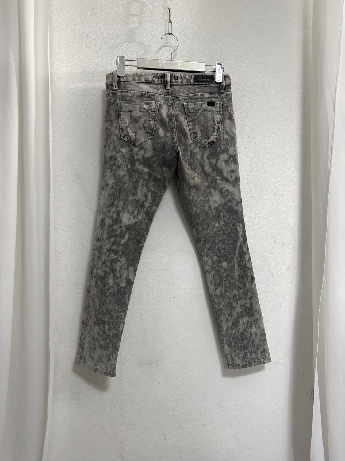 Gray Distressed Skinny Pants 상품이미지2