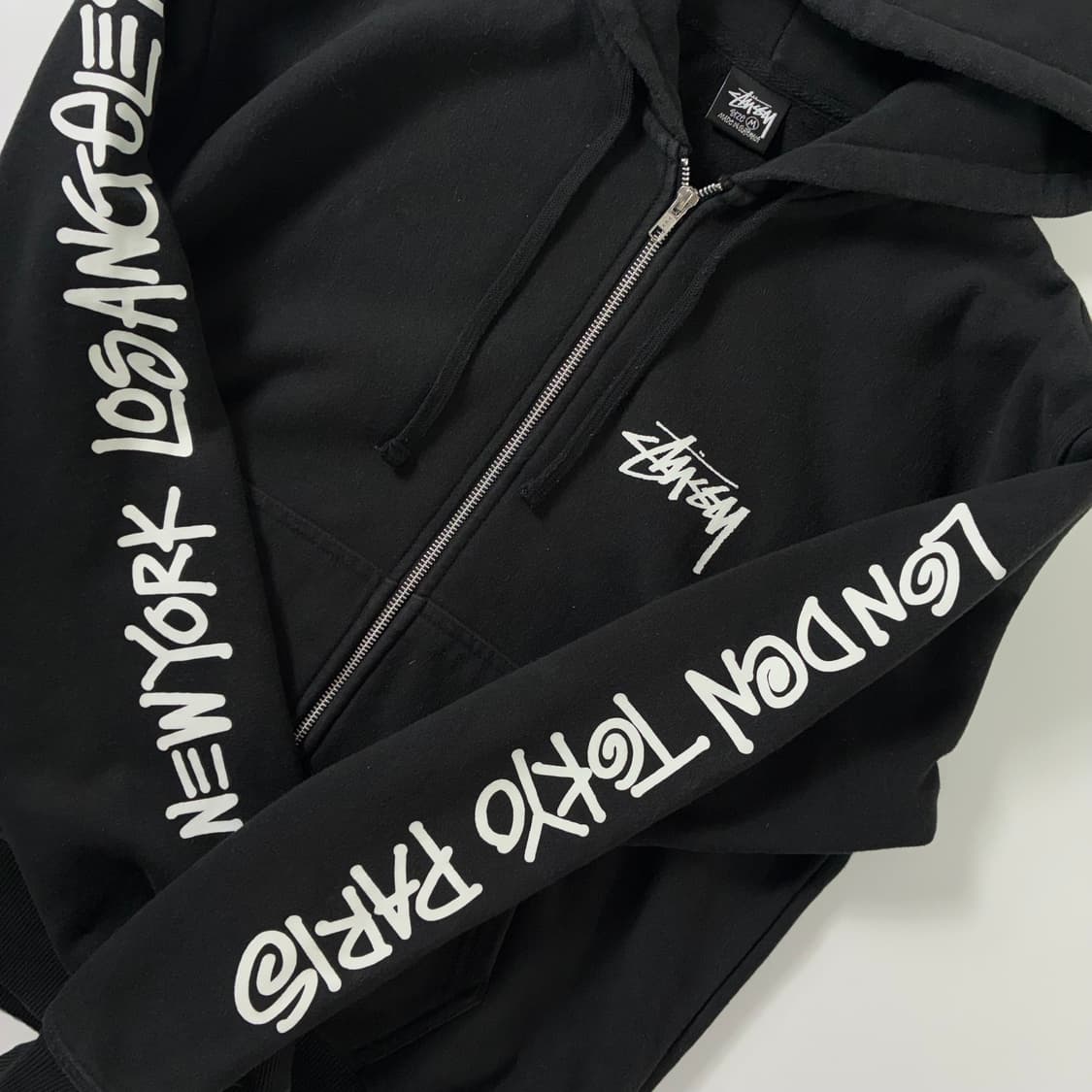 Stussy  스투시 코튼 빅 시티 블랙 후드티  상품이미지3