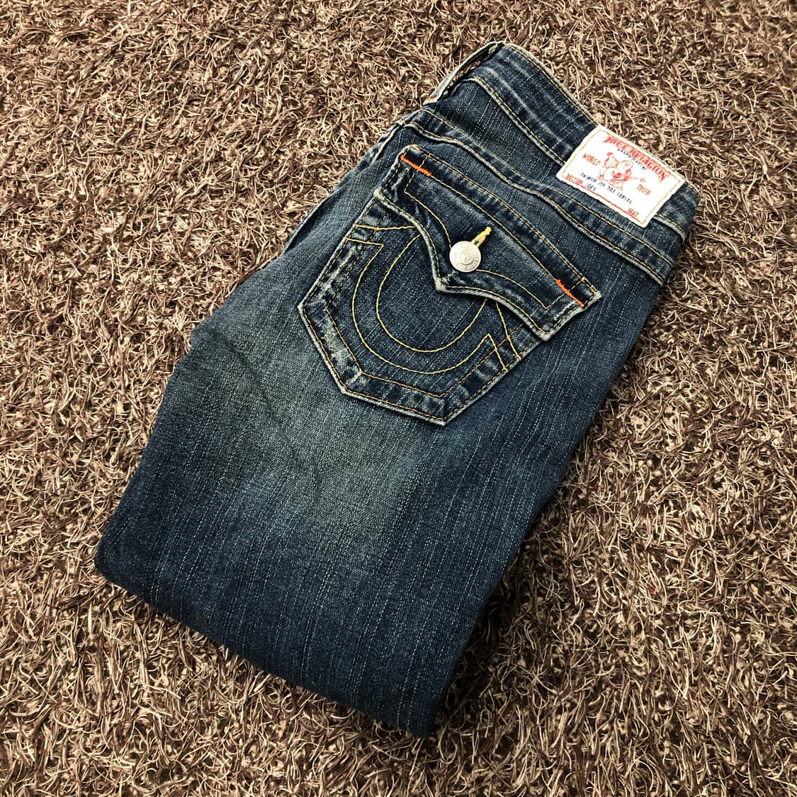 트루릴리전 조이 워싱 디스 부츠컷 데님 팬츠 상품이미지1