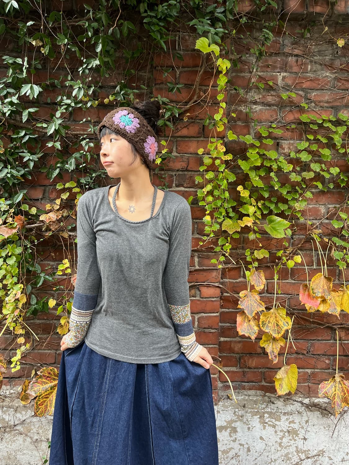 소매 패턴 포인트 롱슬리브 상품이미지1