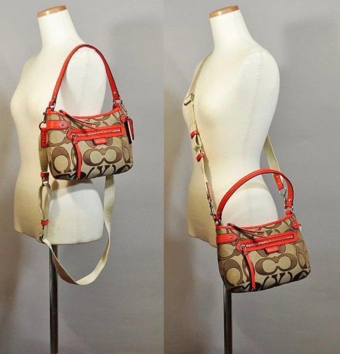 코치 시그니처 숄더백 오렌지 미사용품 상품이미지7