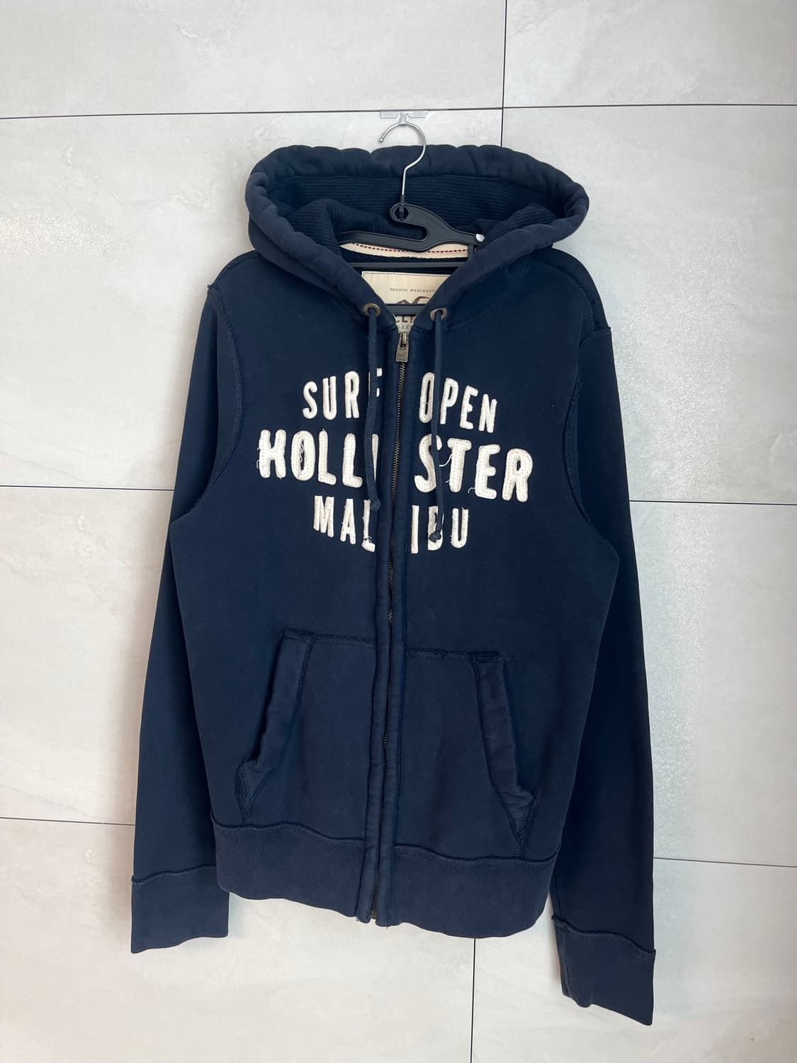 홀리스터 스펠 로고 후드집업 네이비 [M]  상품이미지3