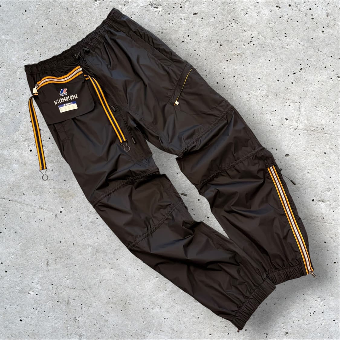 KWAY 까웨 애프터홈워크 나일론 트랙 팬츠 블랙 D740 상품이미지1