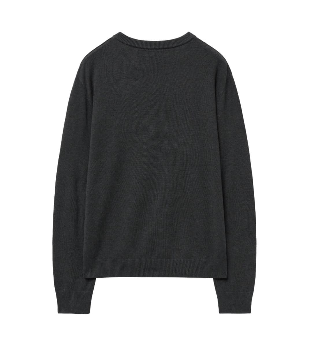 [52] 노이어 실키 브이넥 니트 다크그레이 상품이미지3