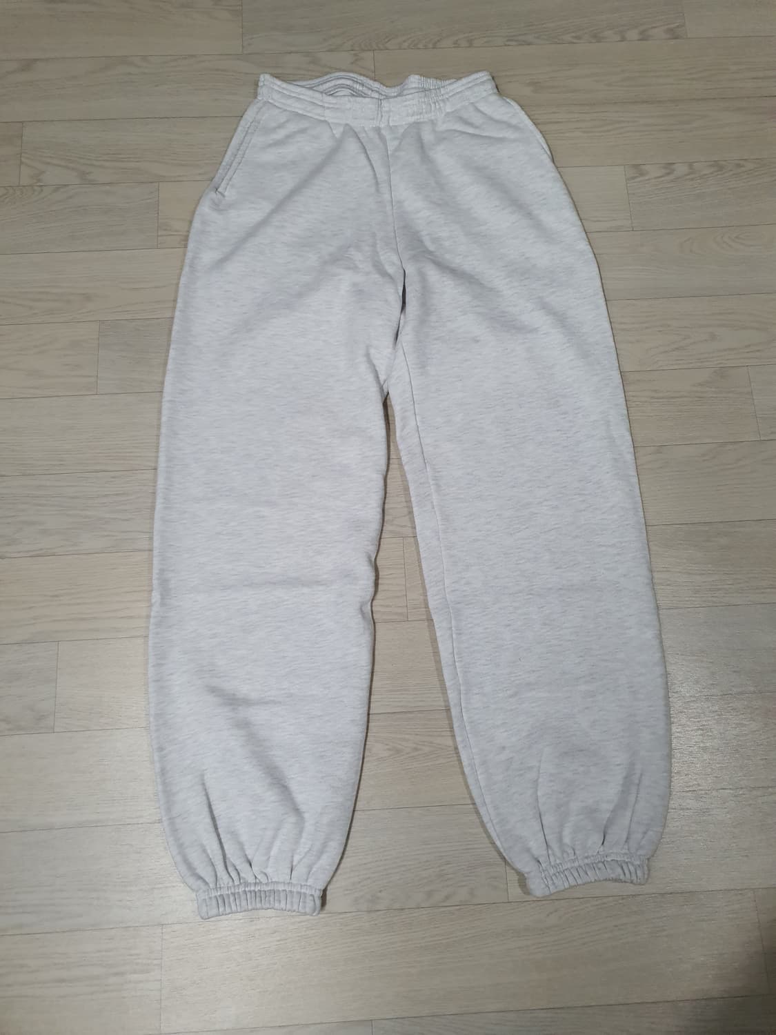 laa 스웨트 조거 팬츠 샘플 멜란지 화이트 상품이미지1