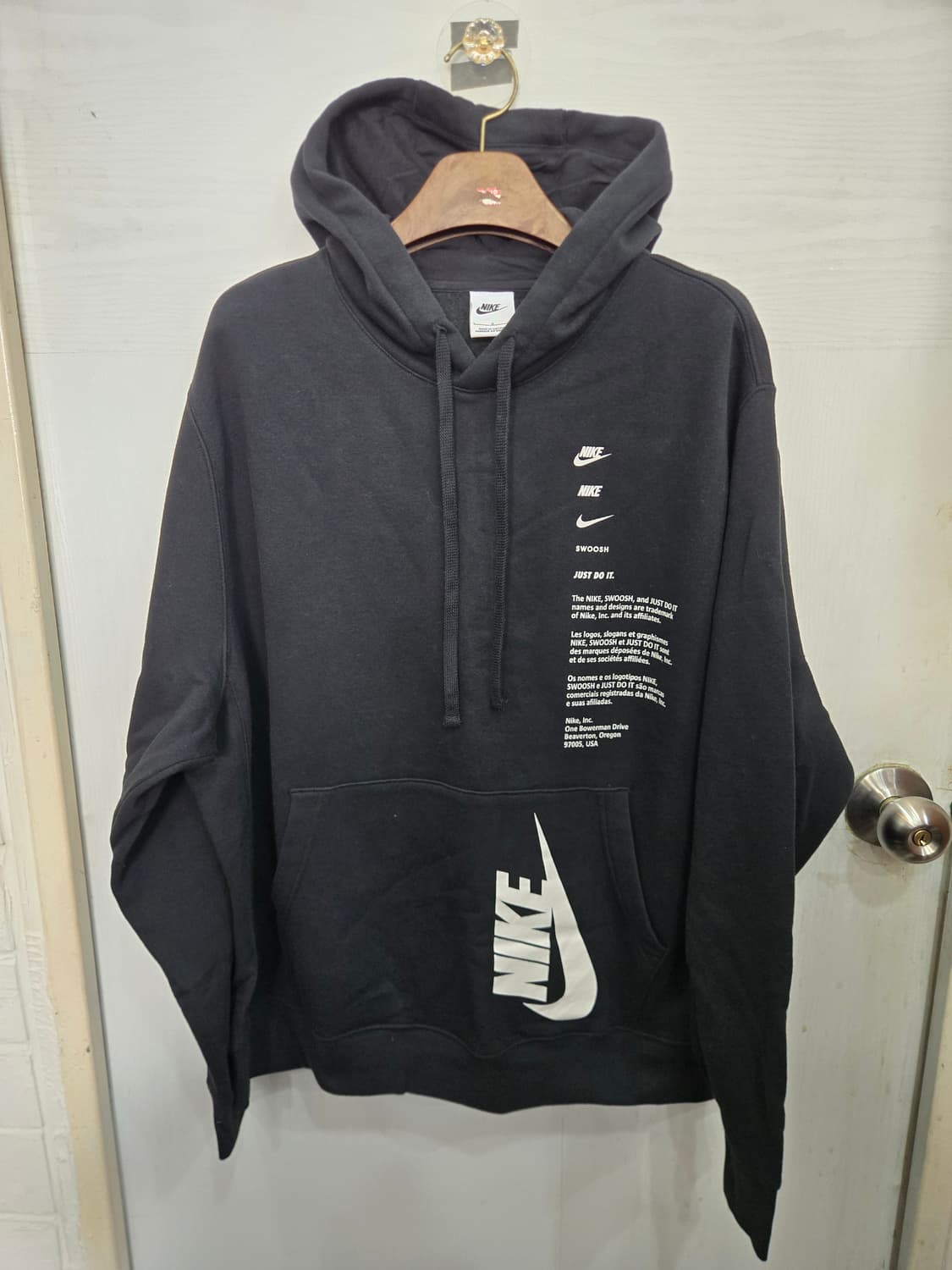 L,100)) NIKE 나이키 기모 후드티셔츠! 디자인 짱 이뻐요!! 상품이미지1