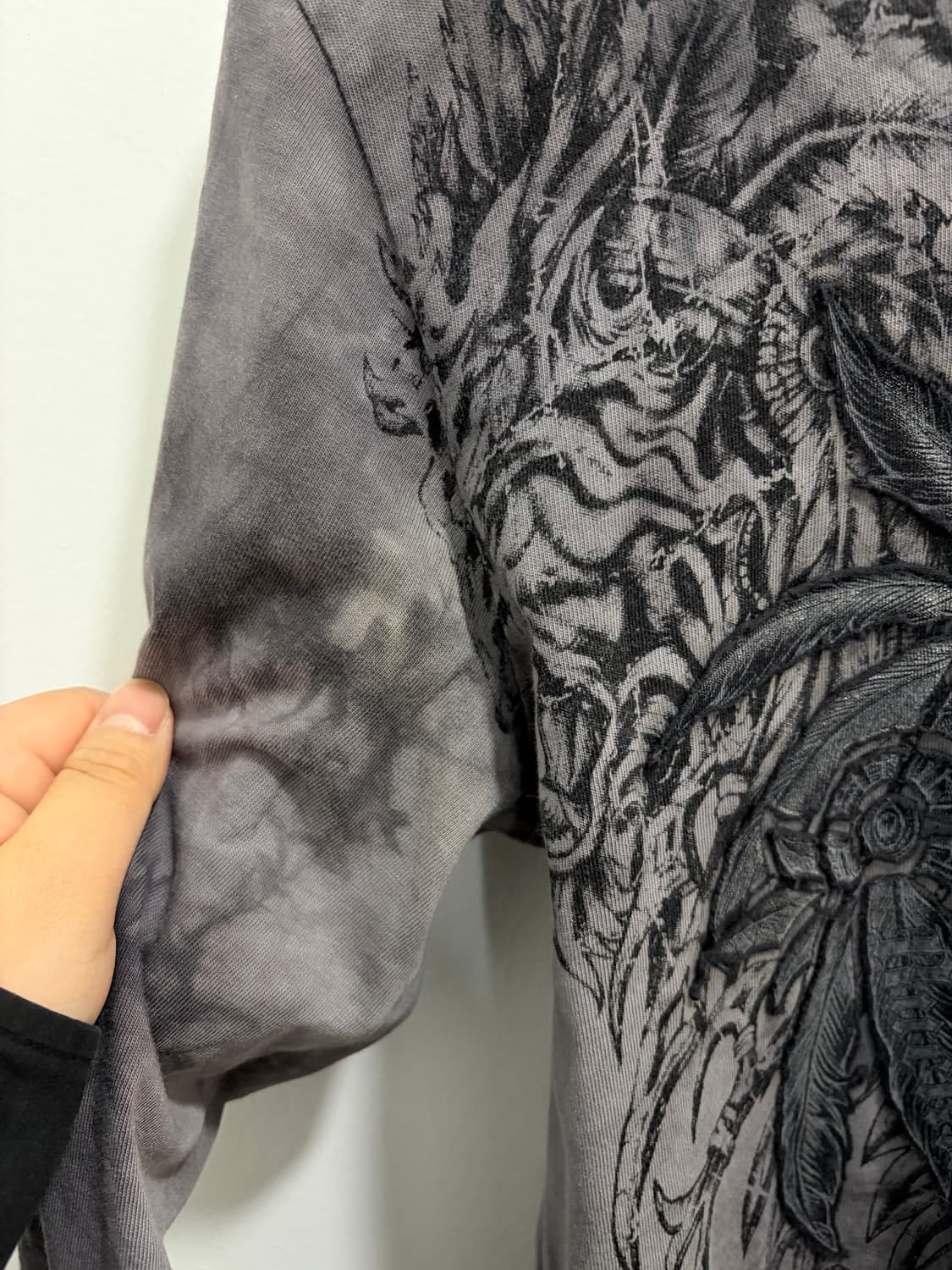 버커루 y2k 프린팅 그레이 긴팔 티셔츠 상품이미지10