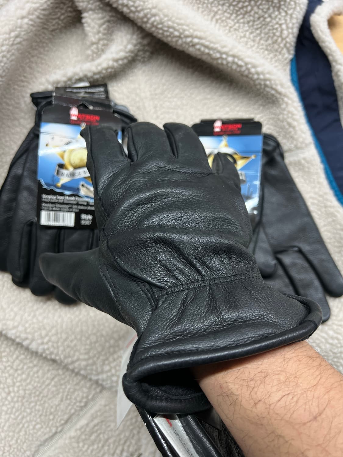 사슴가죽 블랙 글러브 XL 상품이미지5