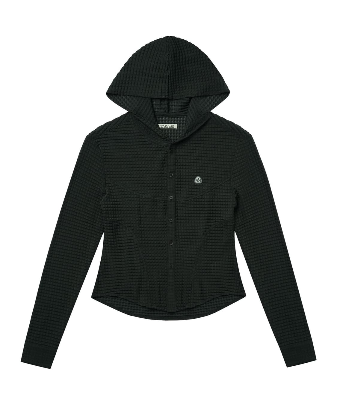 코이세이오 라운드 후드 셔츠 챠콜 상품이미지1