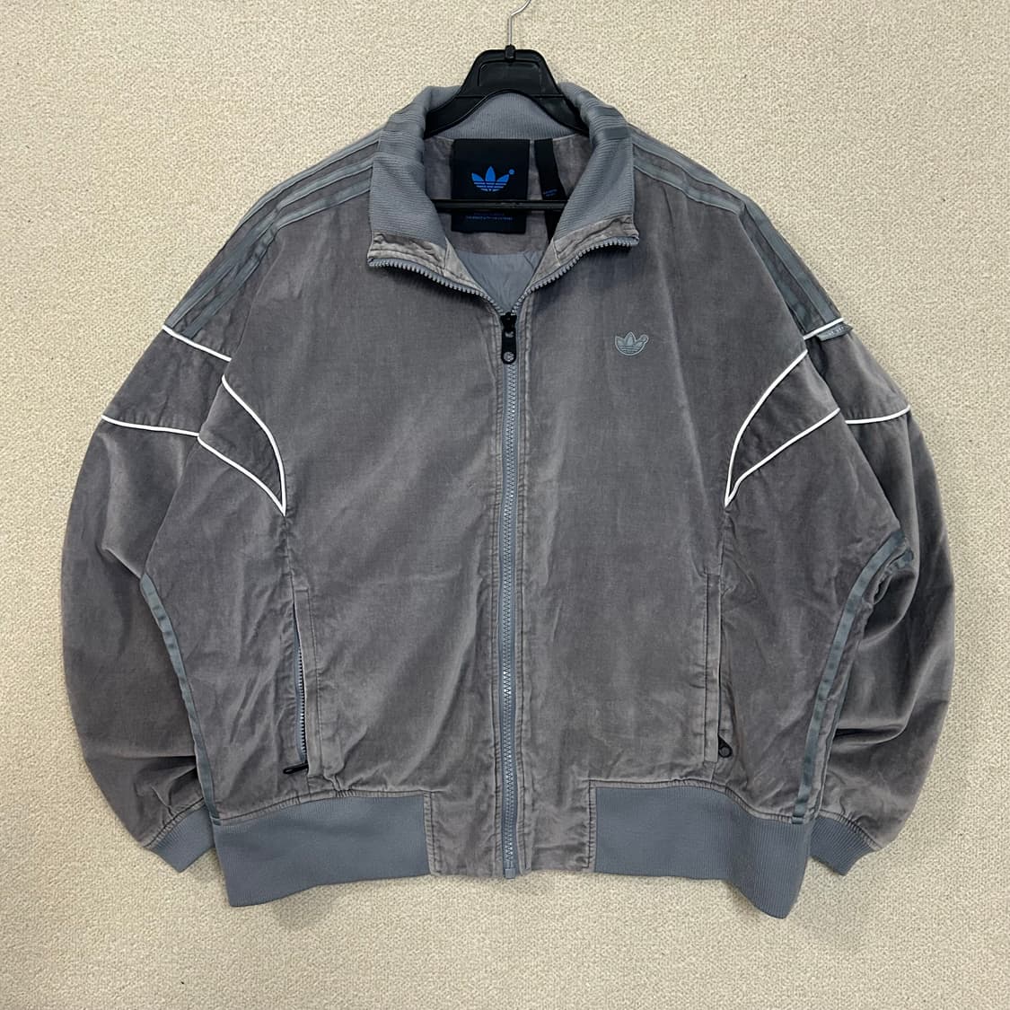 (2XL) 아디다스 블루버전 벨벳 져지 트랙탑 점퍼 상품이미지1