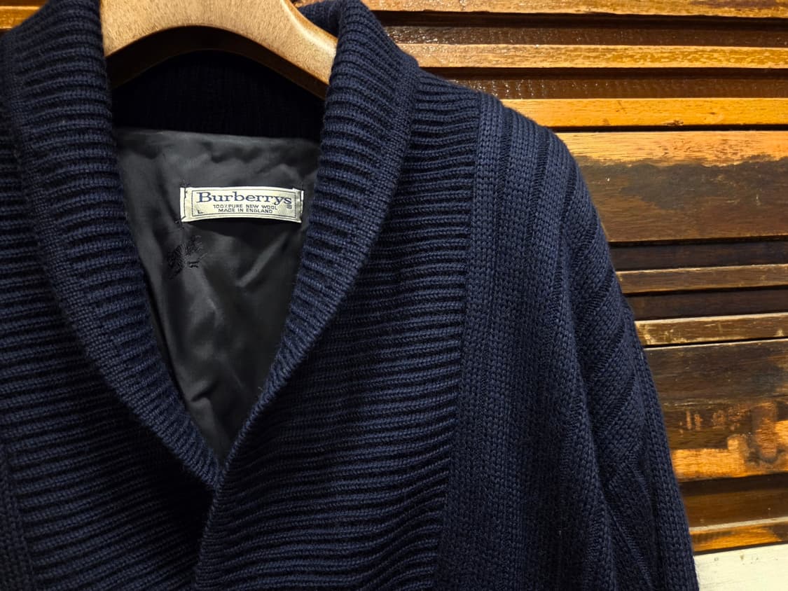 80'S 버버리 아카이브 숄칼라 카디건 상품이미지9