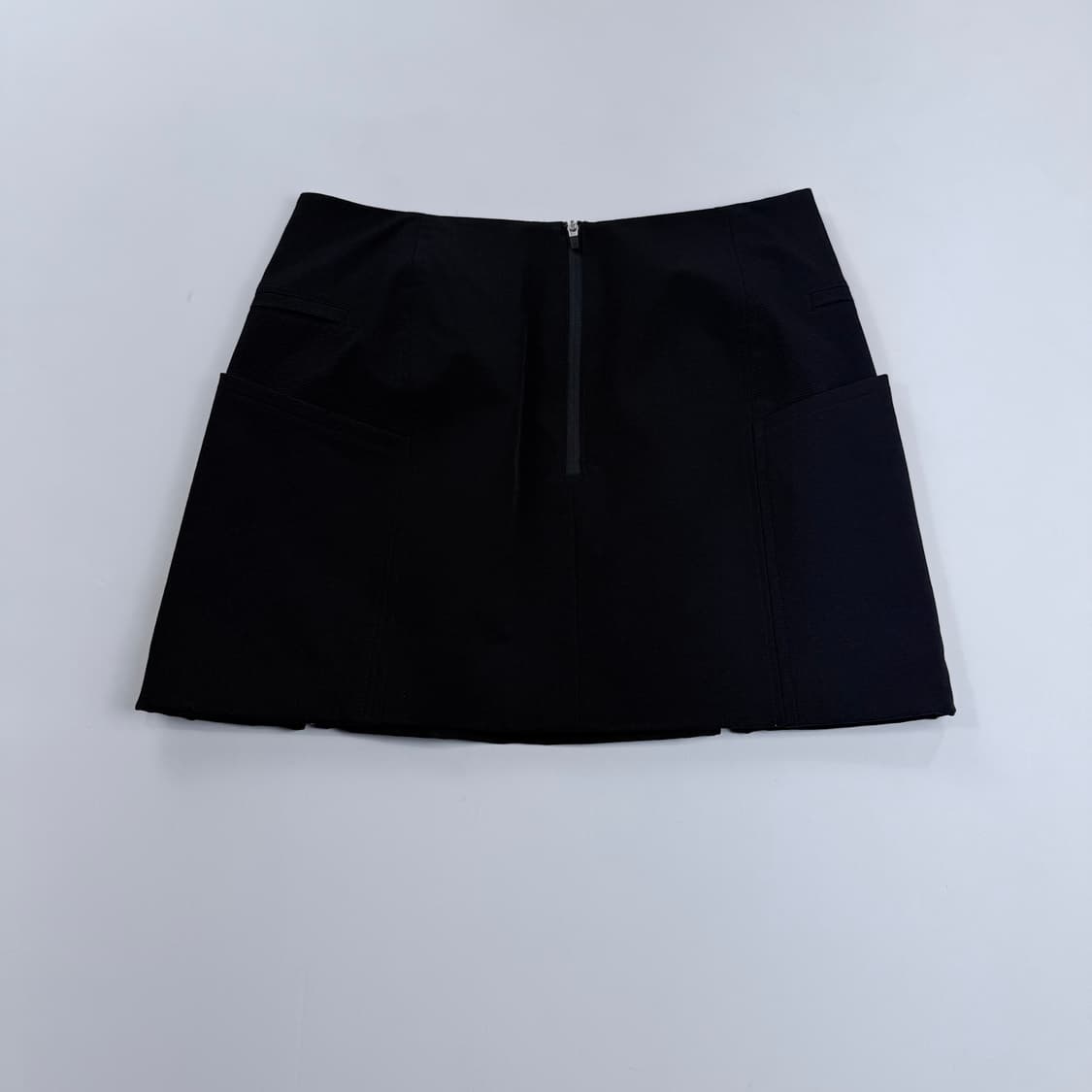 미스치프 지퍼 슬릿 스커트 블랙 상품이미지4