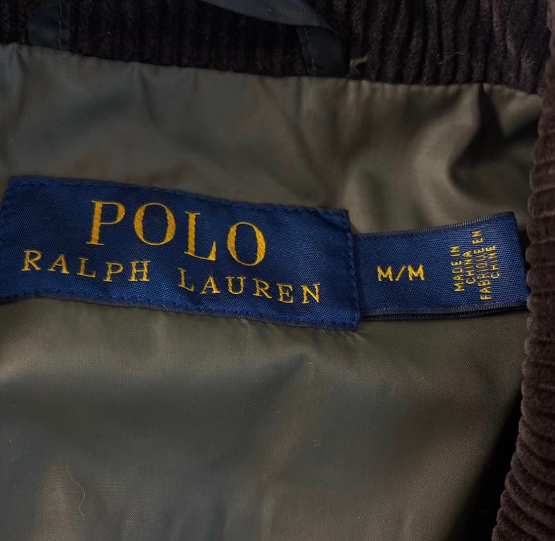 폴로 랄프로렌 퀄팅 자켓L 카키색 상품이미지4