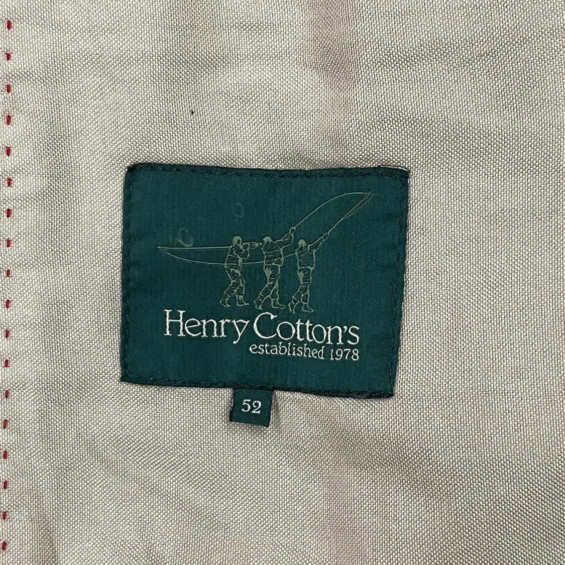 [정품/52] 헨리코튼 베이지색 면 재킷 b19 상품이미지5