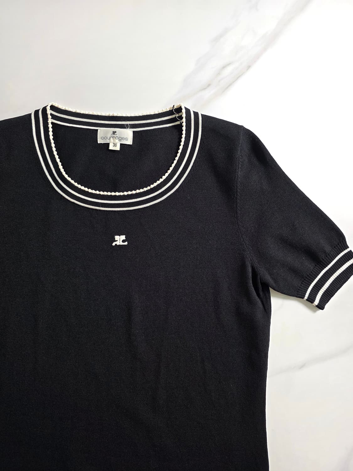 Courrèges / 쓰리라인 배색 니트 셋업 상품이미지3