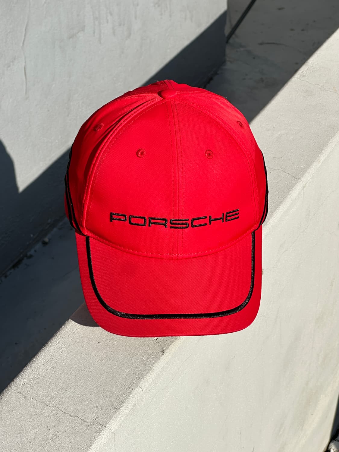 [F] 포르쉐 로고 레드 볼캡 모자 상품이미지1