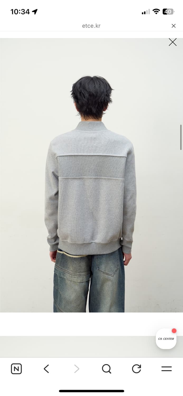 PANNEL KNIT ZIP UP (GRAY) 상품이미지2