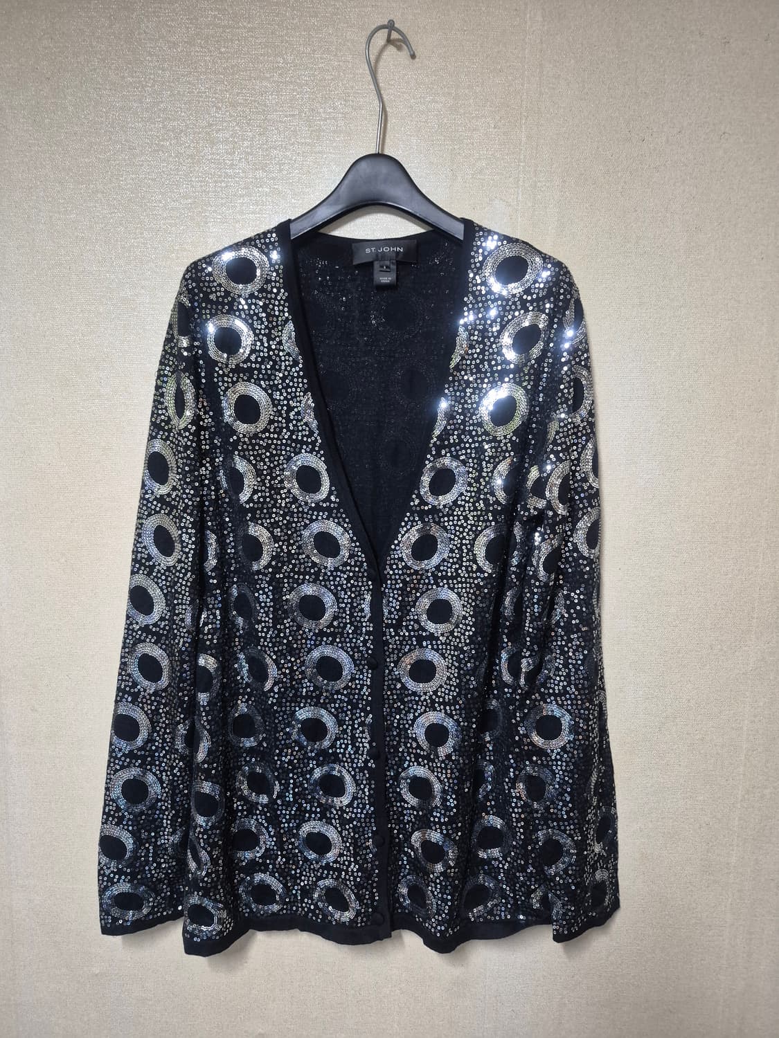 센존 스팽글 실크 가디건 상품이미지1